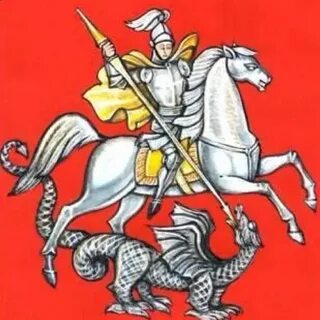 На гербе кто изображен на коне