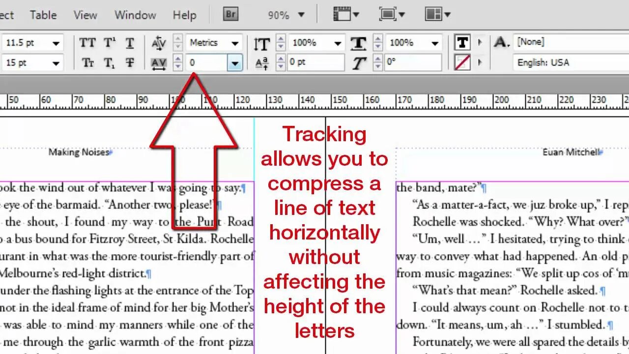 Allow tracking. Трекинг в индизайне. Кернинг INDESIGN. Adobe INDESIGN трекинг текста. Кернинг cs6.