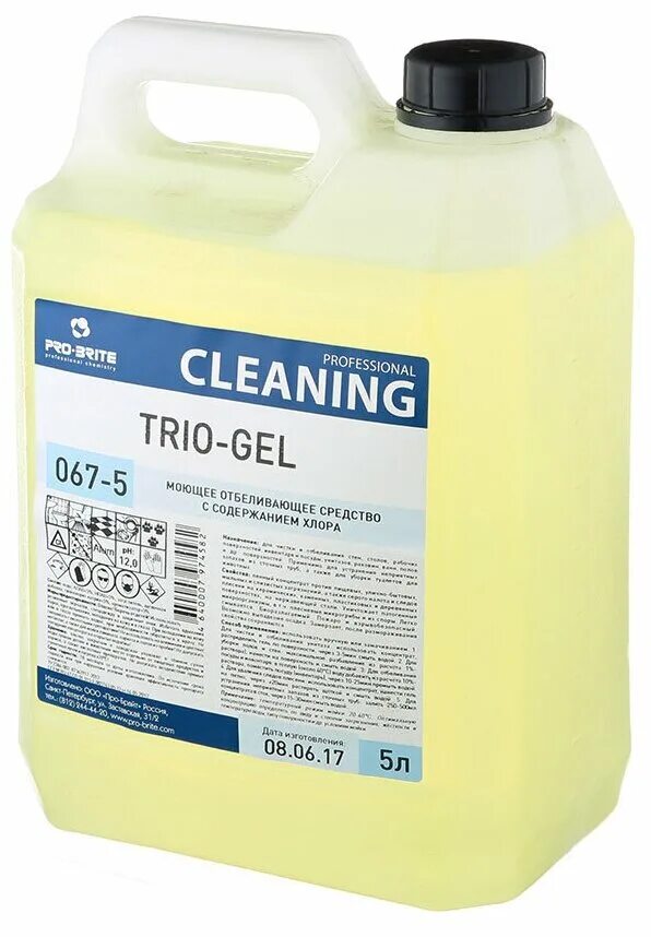 Pro Brite Trio-Gel для с/у 5л. Моющее средство professional Trio-Gel. Trio Gel 5л. Trio-Gel (трио-гель) 5л, моющее средство.