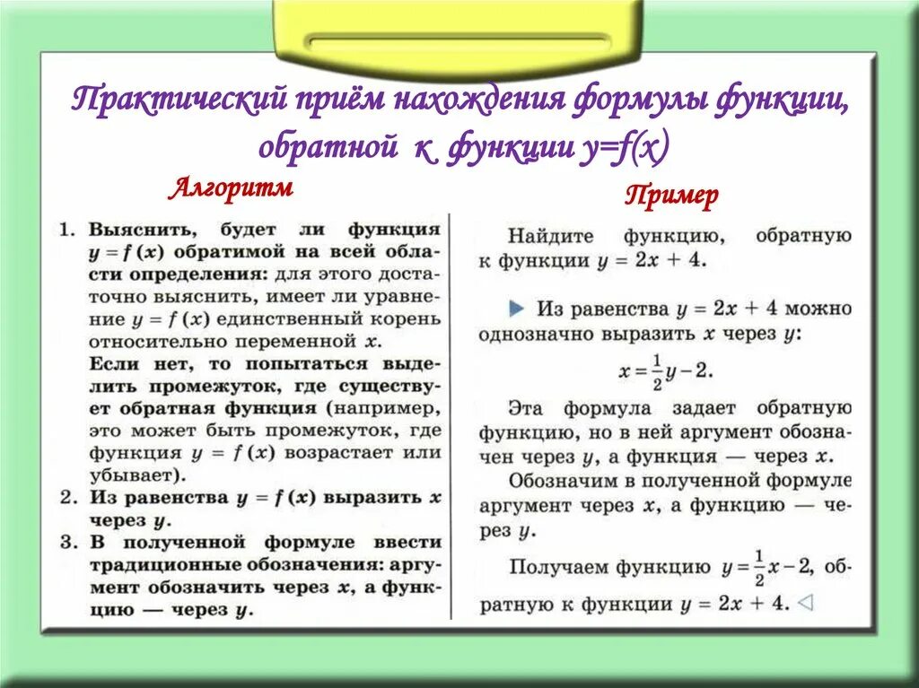 Обратная функция. Таблица обратных функций. Понятие обратной функции пример. Взаимно обратные функции.