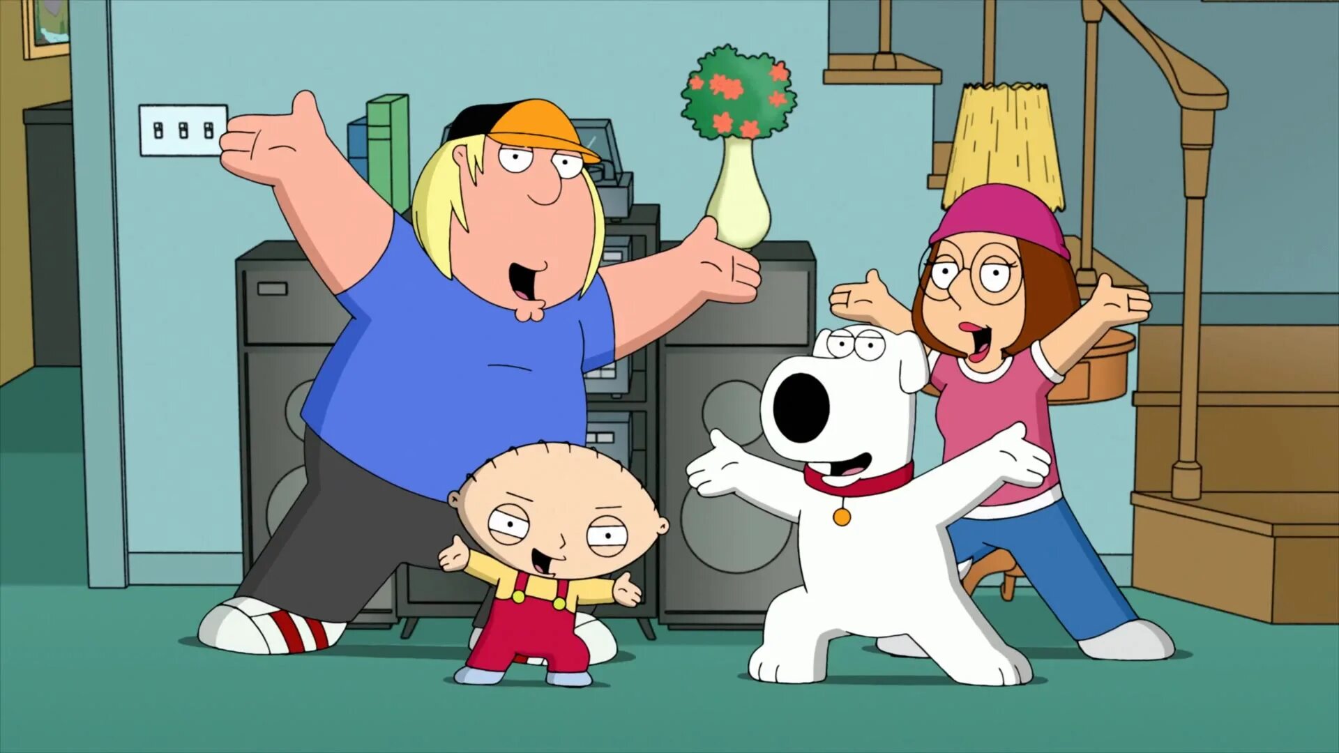 Family guy back. Гриффины семья. Американский папаша Брайан.