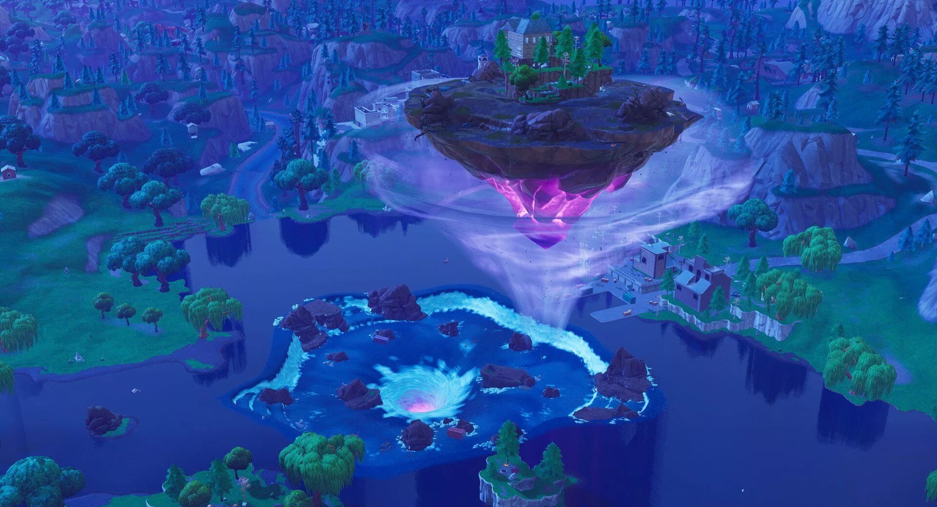 Floating island. Парящий остров ФОРТНАЙТ. Loot Lake Fortnite. Летающий остров ФОРТНАЙТ. Остров из ФОРТНАЙТ.