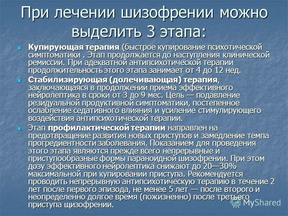Препараты лечащие шизофрению