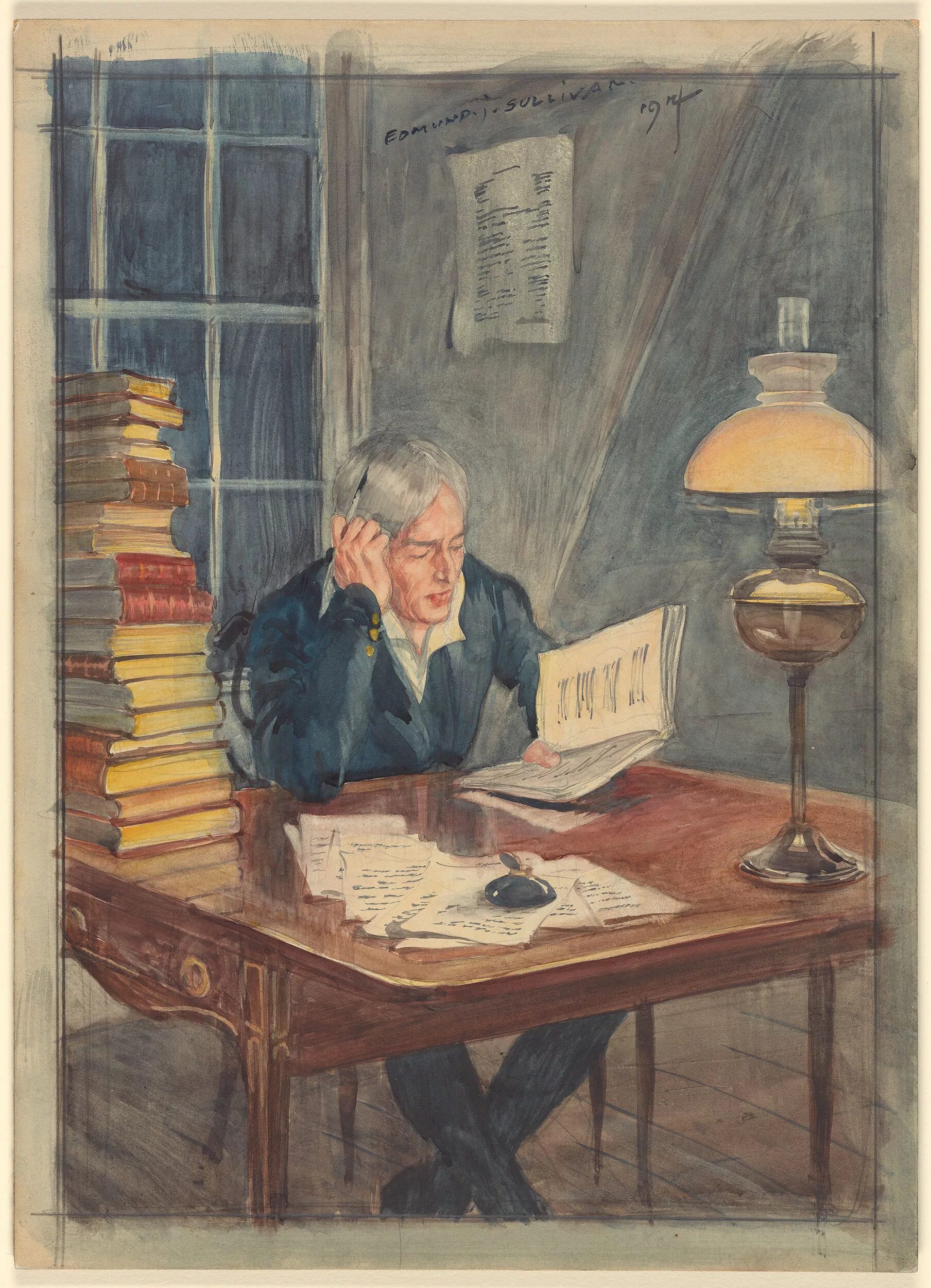 Н. Богданов-Бельский «ученицы» (1901 г.). Писатель. Писатель иллюстрация. Писатель за столом.