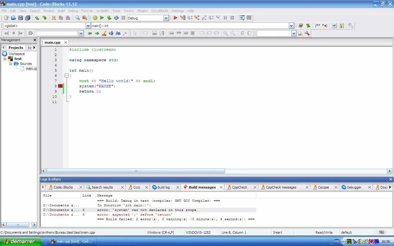 Cpp system. System pause c++. gui конструктор для codeblock. codeblocks создать консольное приложение. код на машину в codeblocks.