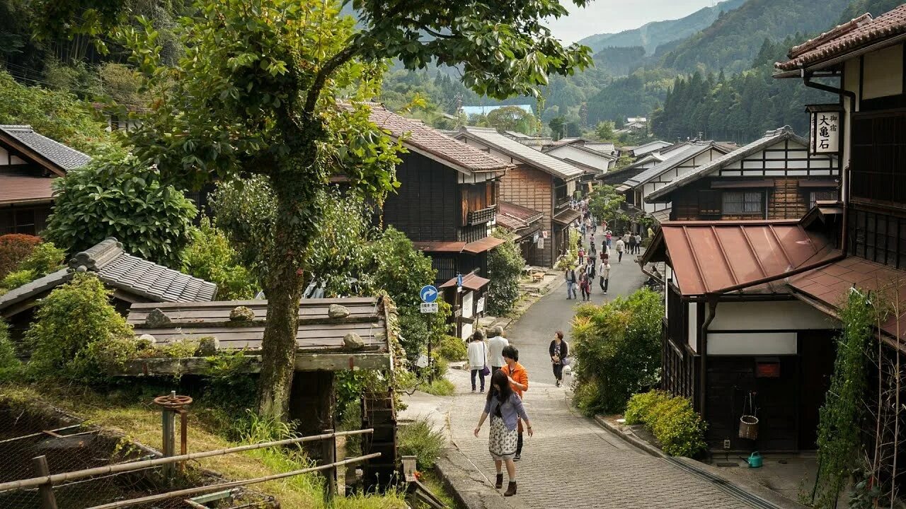 Japanese village. Тропа Накасэндо Киото. Япония тропа Накасэндо. Долина кисо Япония.