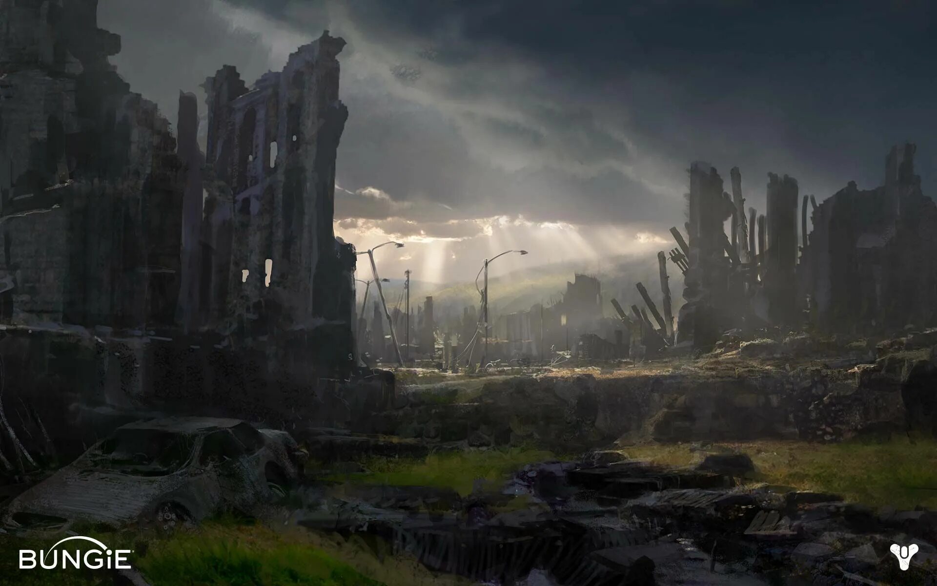 Destiny 2 Concept Art развалины. Destiny 2 развалины концепт арт. Инопланетные руины Destiny. Разрушенный город.