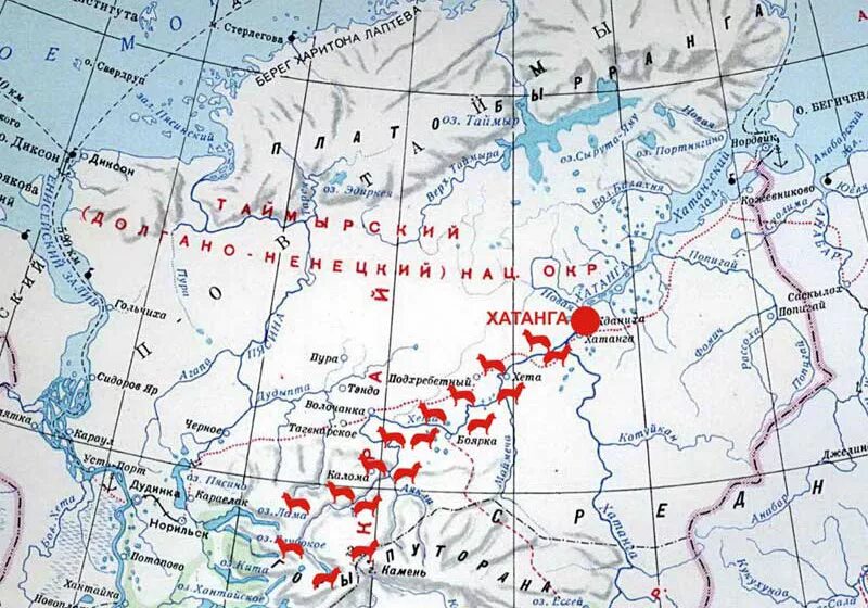 Хатанга показать на карте. Таймыр на карте. П-ова Таймыр на карте. Волочанка поселок на Таймыре на карте. Карта полуострова Таймыр с реками.