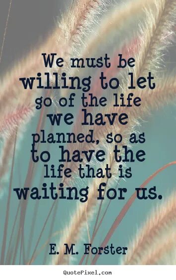 You must let go