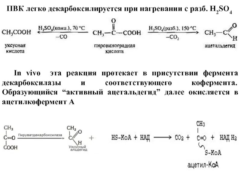 2-Оксопропановая кислота (пировиноградная кислота). ПВК пировиноградная кислота. Реакции пировиноградной кислоты по карбоксильной группе. Нагревание пировиноградной кислоты реакция.