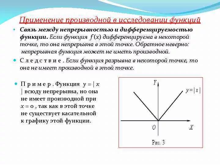 Непрерывная функция времени. Связь между непрерывностью и дифференцируемостью функции. Связь между непрерывностью и дифференцируемостью функции в точке.. Непрерывно дифференцируемая функция пример. Функция не дифференцируема в точке если.