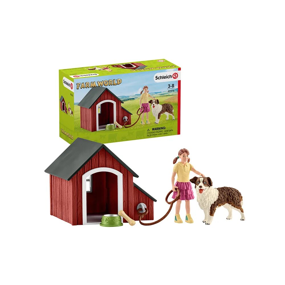 42376 Schleich собачья будка. Schleich игрушки Farm World. Шляйх будка. Набор собачья будка шляйх. Купить собаку для фермы