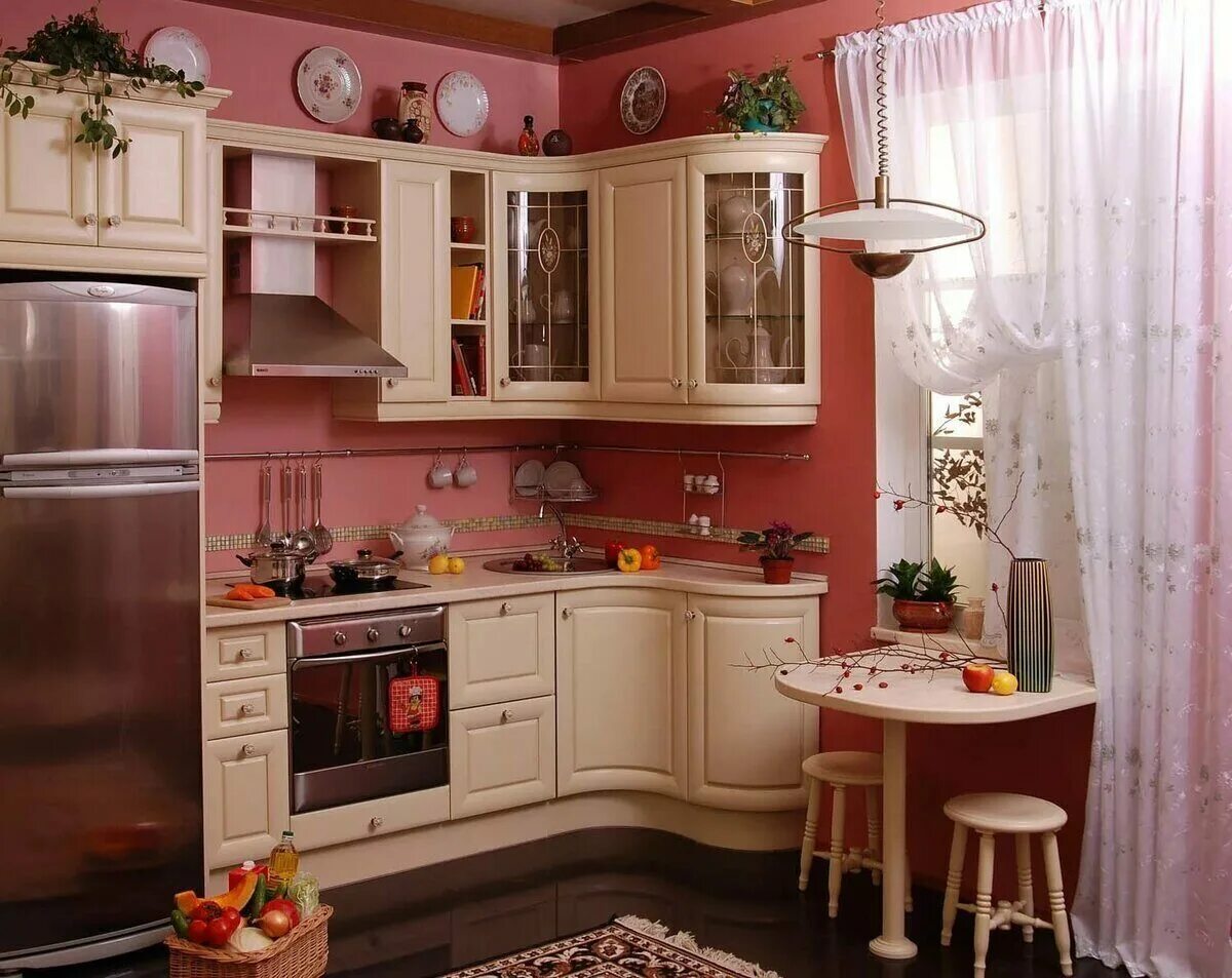 Интерьер угловой кухни. Интерьер кухни. Красивые кухни в квартирах. Красивая маленькая кухня.