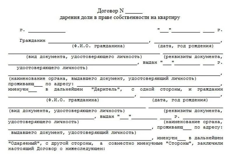 Оформление долевой собственности