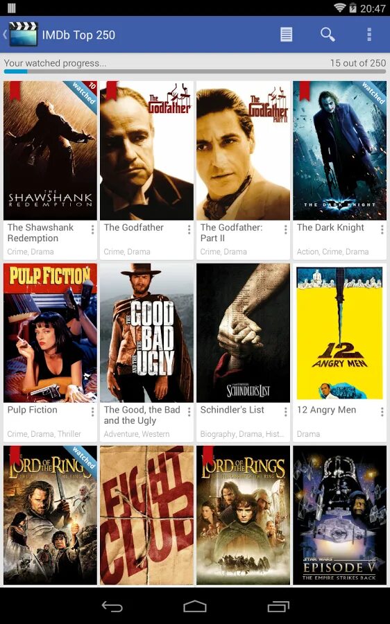 Top 250 movies. Топ 250 IMDB.