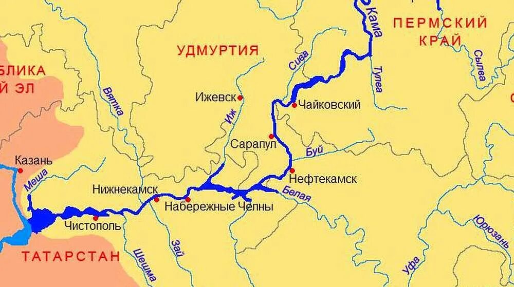 Исток реки Кама на карте России. Река Кама на карте России показать на карте. Бассейн реки Кама на карте. Схема реки Кама.