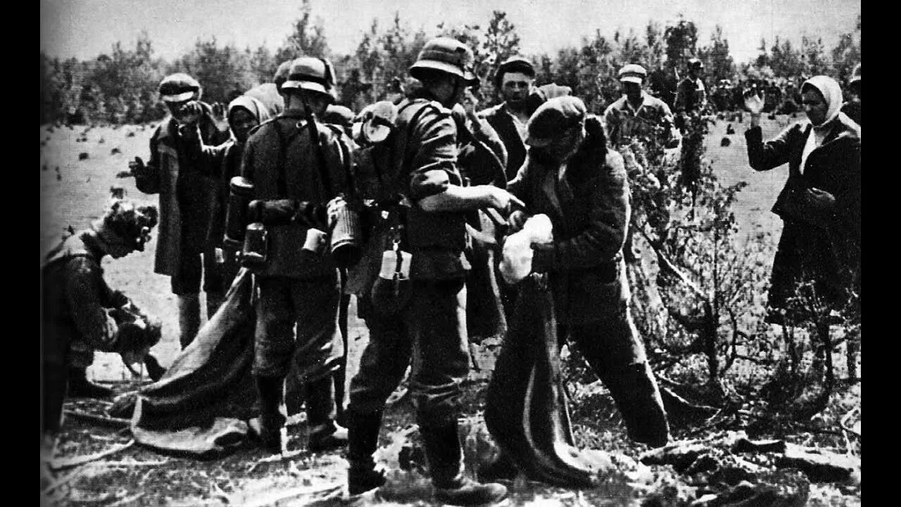3 июня 1942 г. 1941 1945 Оккупация Прибалтики немцами. Зверства фашистов села 1941.