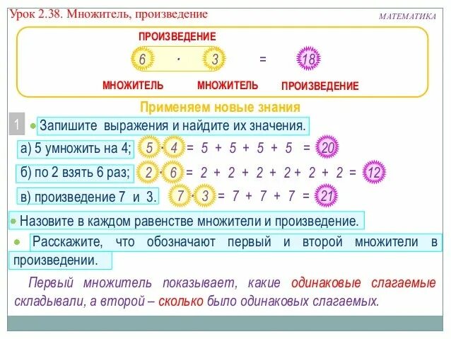 Первый множитель второй множитель произведение таблица. Множитель это 2 класс. Множители и произведение 2 класс. Как найти 1 множитель 2 множитель произведение.