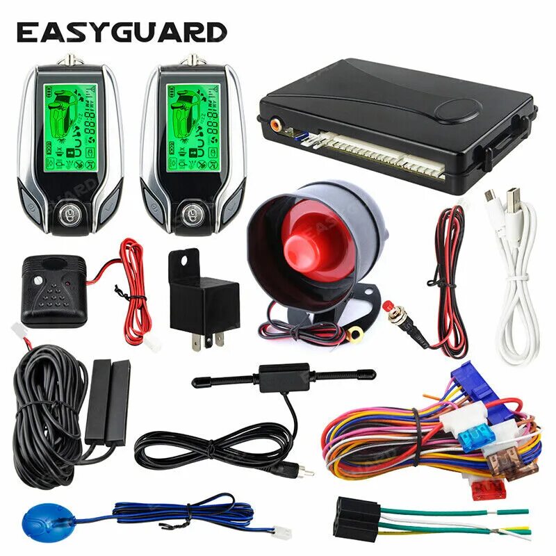 Купить недорогую сигнализацию. Сигнализация PKE car Alarm System. Автосигнализация 2 way car Alarm. EASYGUARD ec003. 2 Way car Alarm сигнализация автозапуск.