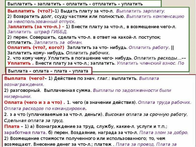 Есть слово платить. Оплата выплата паронимы. Платят пароним. Уплата значение. Уплата паронимы значение.