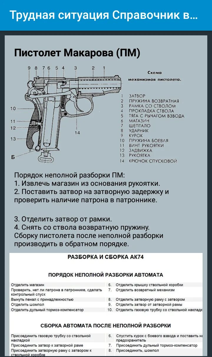 Порядок разборки неполной разборки пистолета Макарова. Неполная разборка и сборка пистолета Макарова. Порядок сборки пистолета Макарова. Неполная сборка пистолета