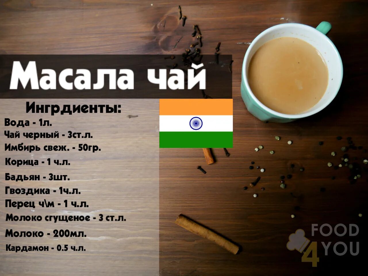 Масал чай рецепт
