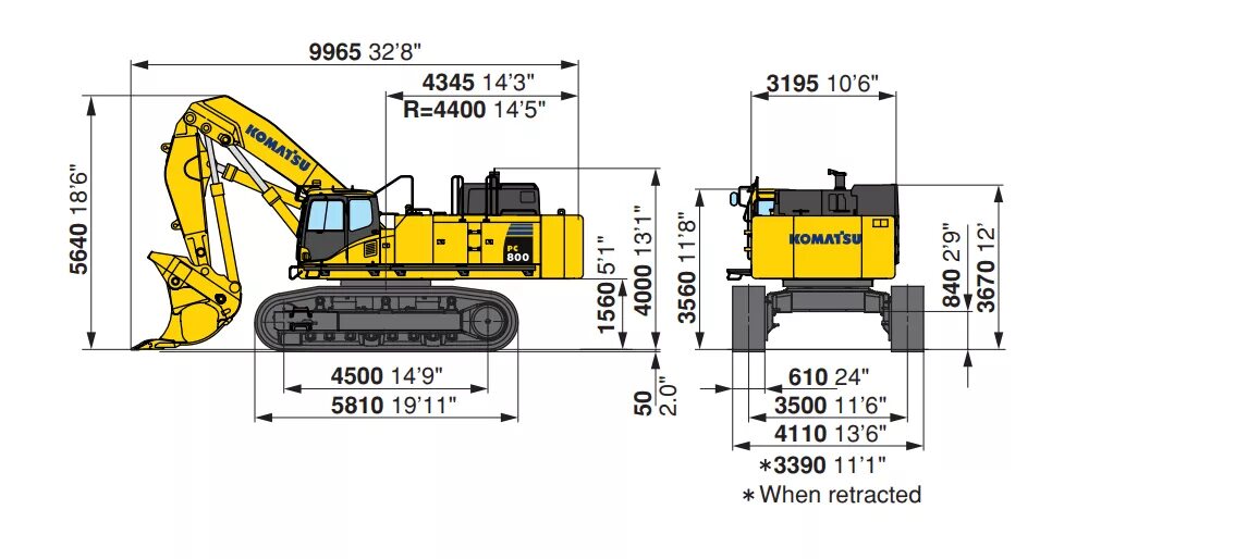 Гусеничный экскаватор Komatsu РС 1250. Экскаватор Комацу РС 200 габариты. Габариты экскаватора Комацу 1250. Комацу 220 экскаватор габариты.