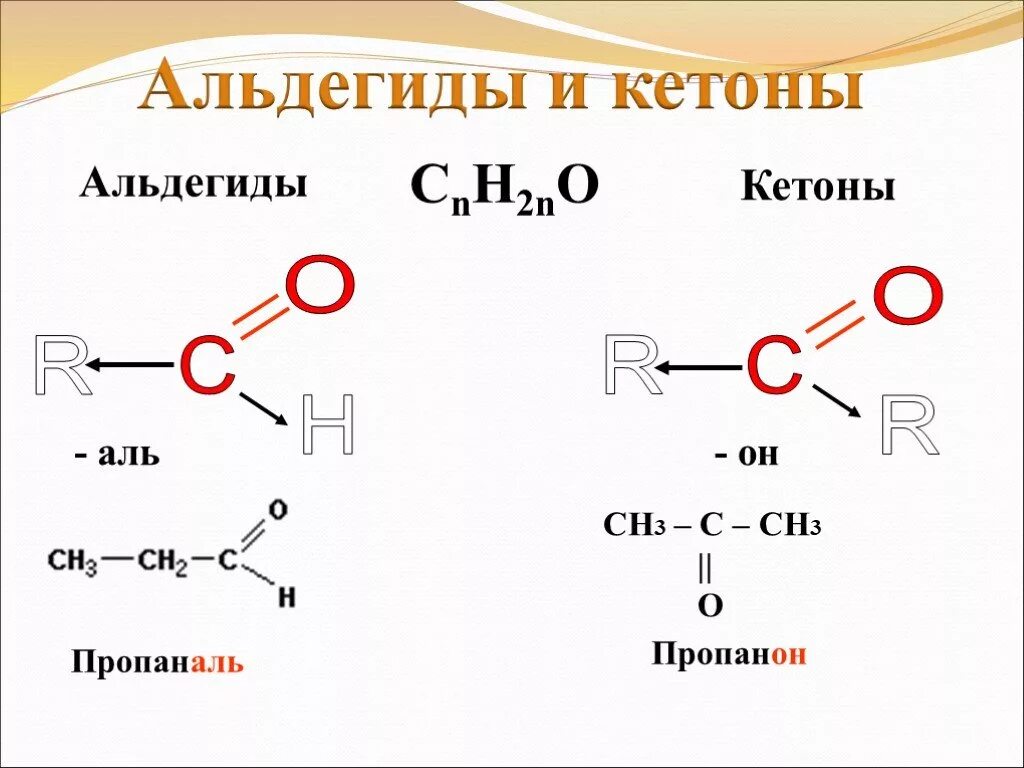 Строение молекулы кетона. Пропаналь и пропанон. Общая формула альдегидов и кетонов. Альдегиды и кетоны строение.