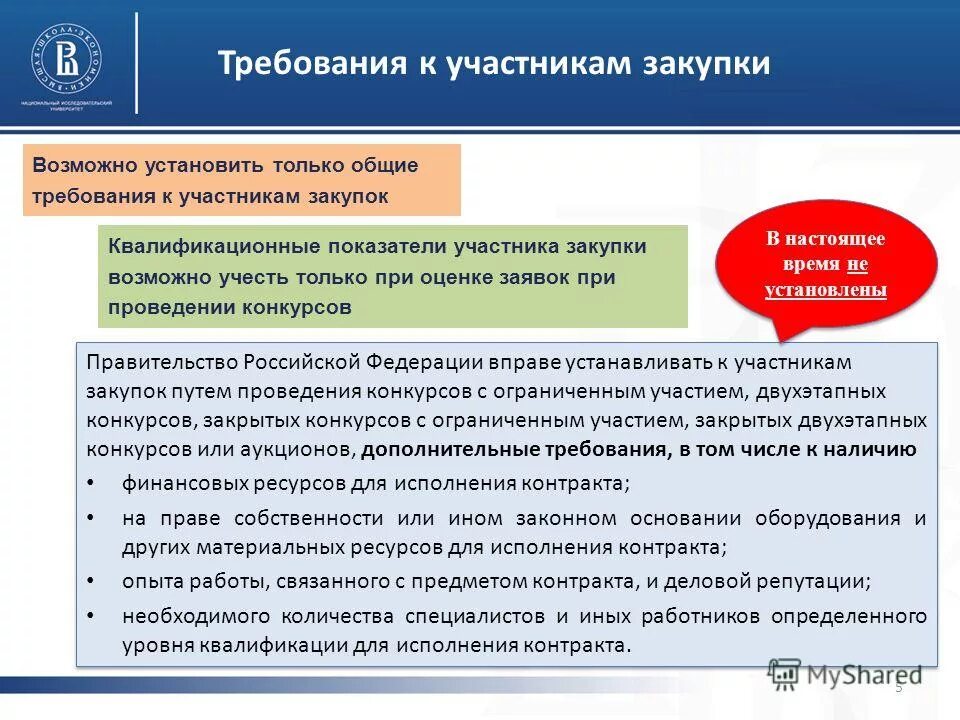 дополнительные требования к участникам закупок устанавливает