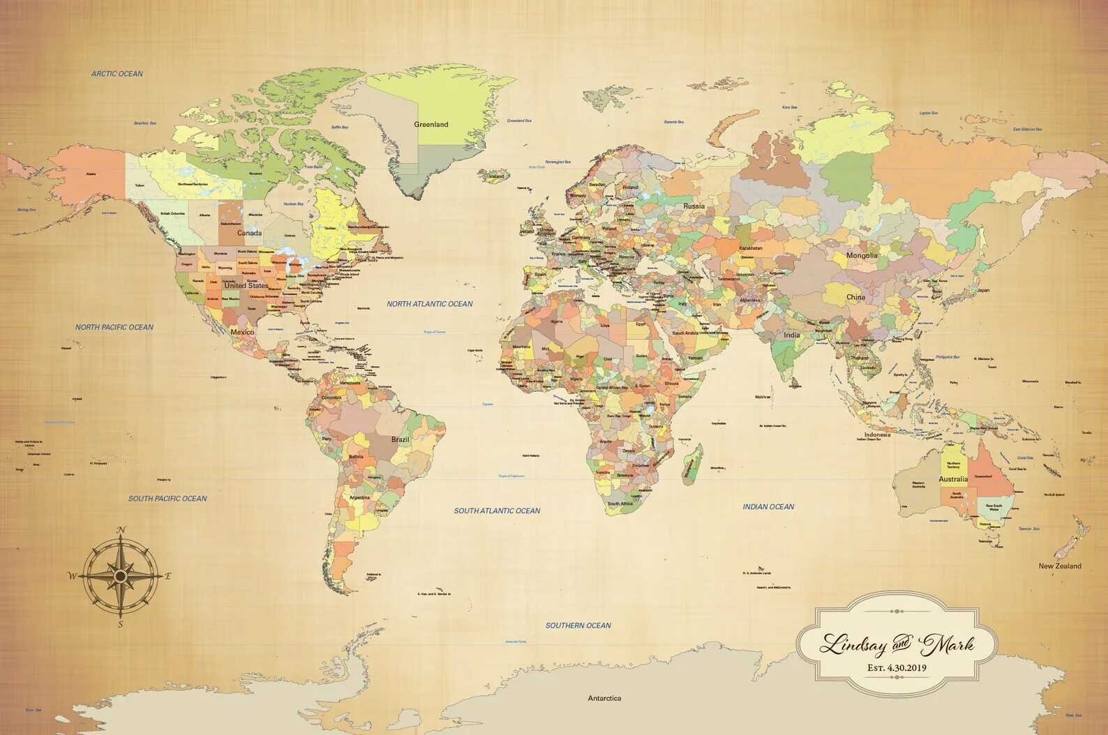 Map on it the is. World map with pinned.