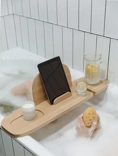 Полка на ванну деревянная