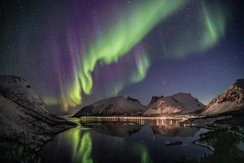Северное сияние фото видео