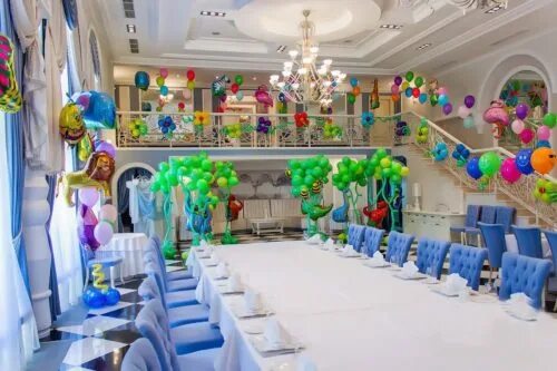 детский банкетный зал. детская комната для праздника. зал для празднования дня рождения. помещение для детского праздника. банкетная комната для детей.