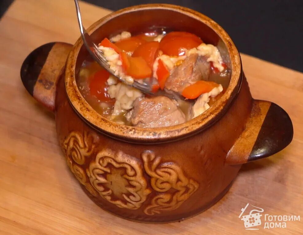 Мясо в горшочках пошаговое фото Картинки ПРОСТО СВИНИНА В ГОРШОЧКЕ РЕЦЕПТ