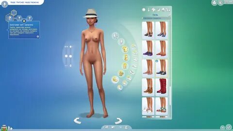 Голая девушка-сим из The Sims 4 с nude-патчем.