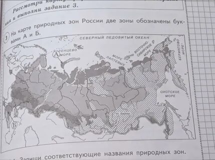 Природные зоны карта впр