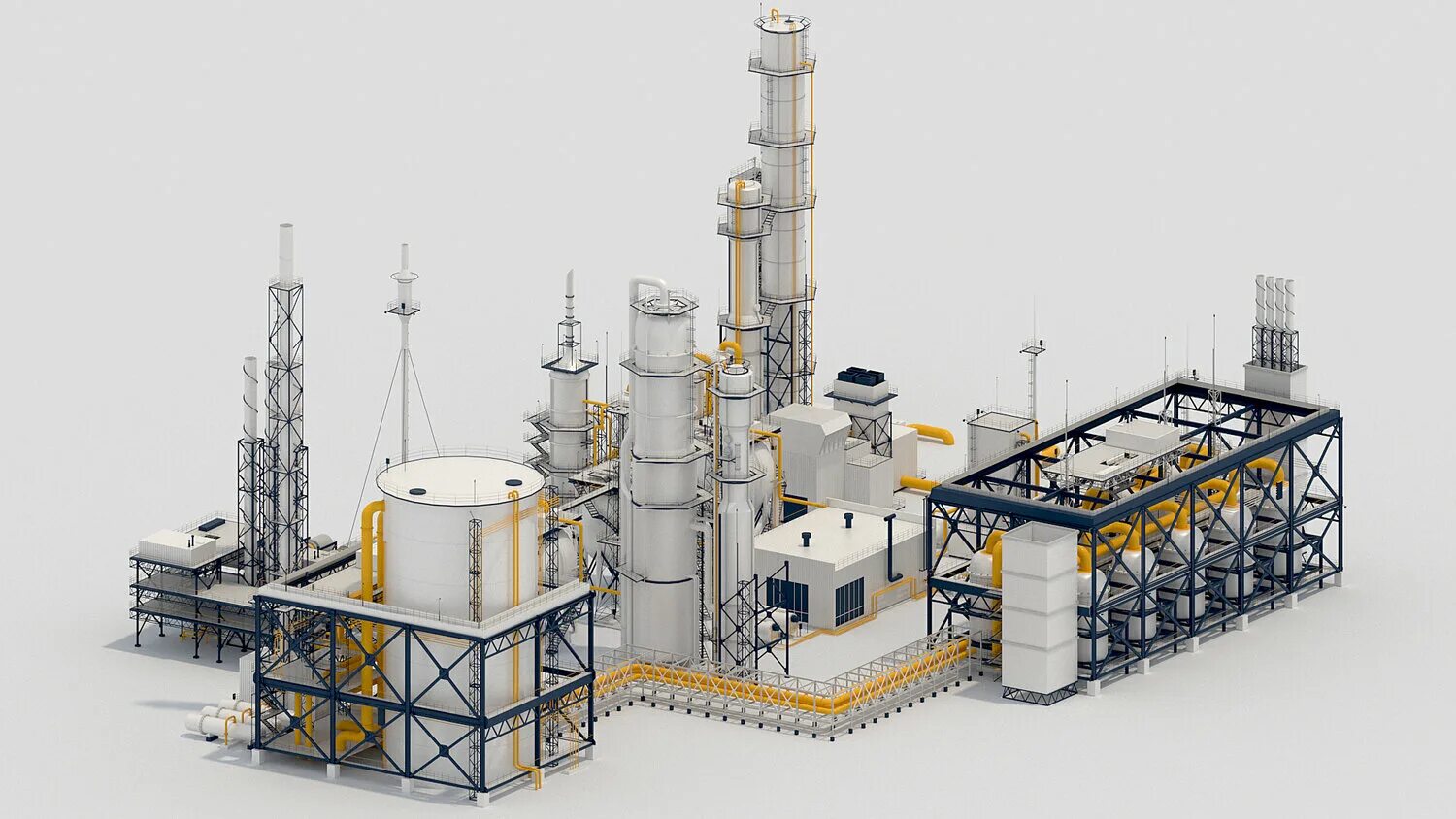 3d oil refinery furnace - turbosquid 1327462. Цифровая модель здания. Модель химического завода. Bim модель промышленность. Промышленных объектах и модели.