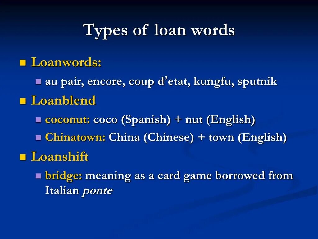About france in english. Loan translation examples. English loan words. Слова loaning. Composition в лексикологии.