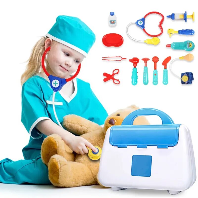 Сюжетная игра врач. Игра в доктора для детей. Набор доктора. Медицинские игрушки для детей. Игрушечный набор доктора.