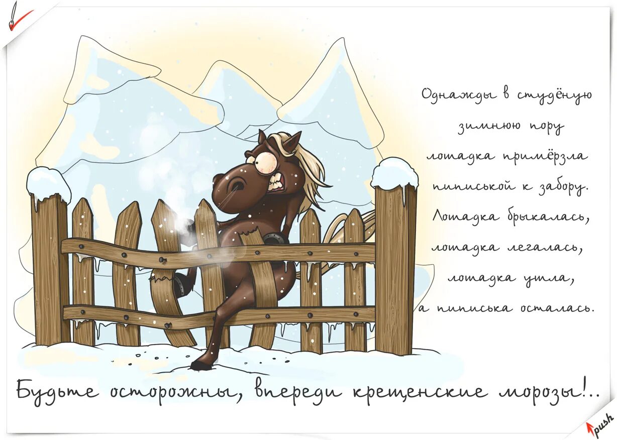 Лошадка примерзла