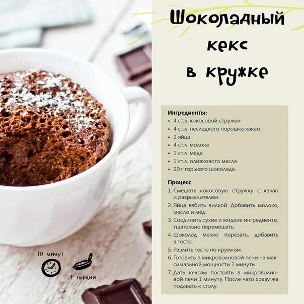 Как сделать кекс в микроволновке за 5