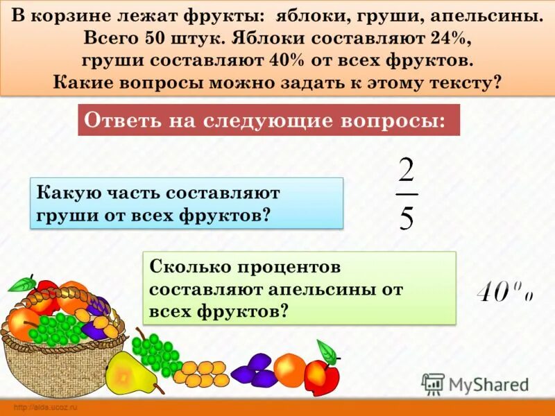 2 6 всех фруктов составляют персики. В корзине лежат яблоки груши. Килограмм яблок. Задачу в 3 корзинах лежат груши. Кг фруктов.