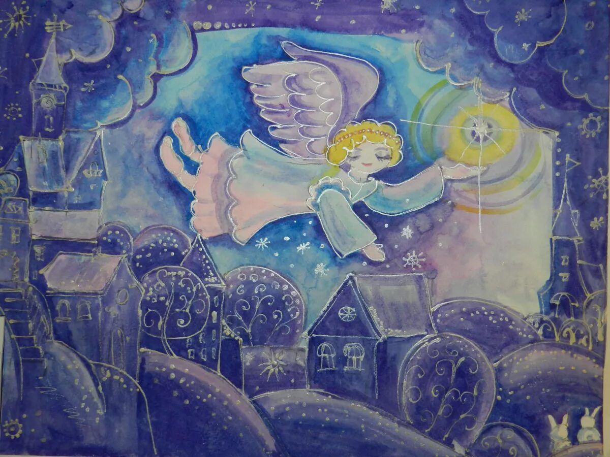 рождество рисунок. рисунок на тему рождество. рождественские встречи рисунок. свет рождества. рисунок на тему колядки.