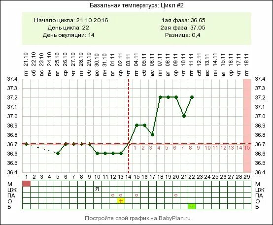 Базальная температура при беременности при месячных