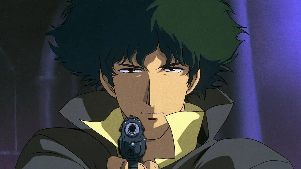 Ковбой бибоп 1. Ковбой Бибоп. Спайк из ковбой Бибоп. Cowboy Bebop 1998. Ковбой Бибоп с пистолетом.