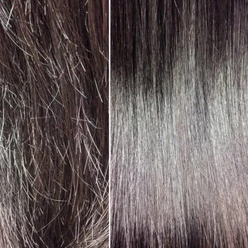 Секущиеся волосы до и после Do you want to get rid of the cut ends of the hair and not lose in the overall l