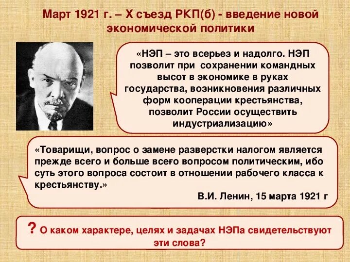 Какое событие произошло 1921. Ленин о НЭПЕ всерьез и надолго. НЭП это всерьез и надолго. 1921 Год события в истории. Ленин о НЭПЕ цитаты.