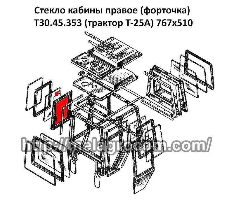 Размеры стекол т 25