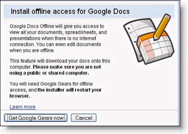 Google access offline