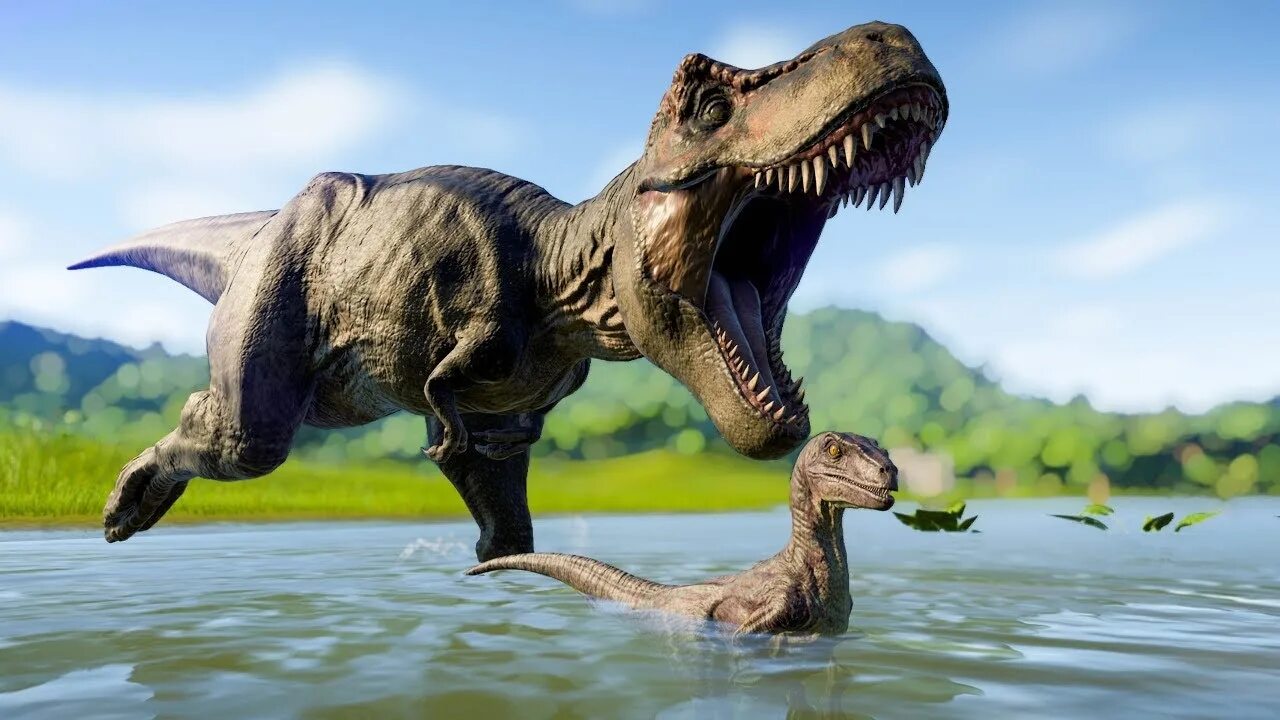 Jurassic t rex. Тирекс мир Юрского периода. Jurassic World Evolution Тираннозавр рекс. Тираннозавр и Велоцираптор. Рекси мир Юрского периода.